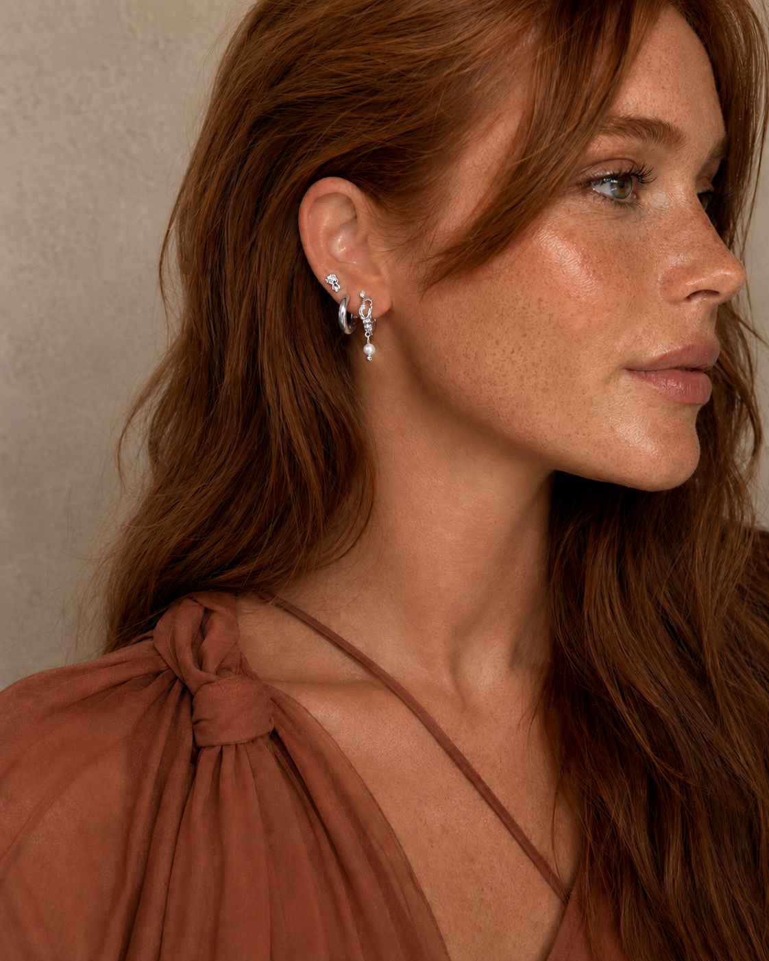 Tasi Earrings en Gali Petite Studs van 925 sterling zilver