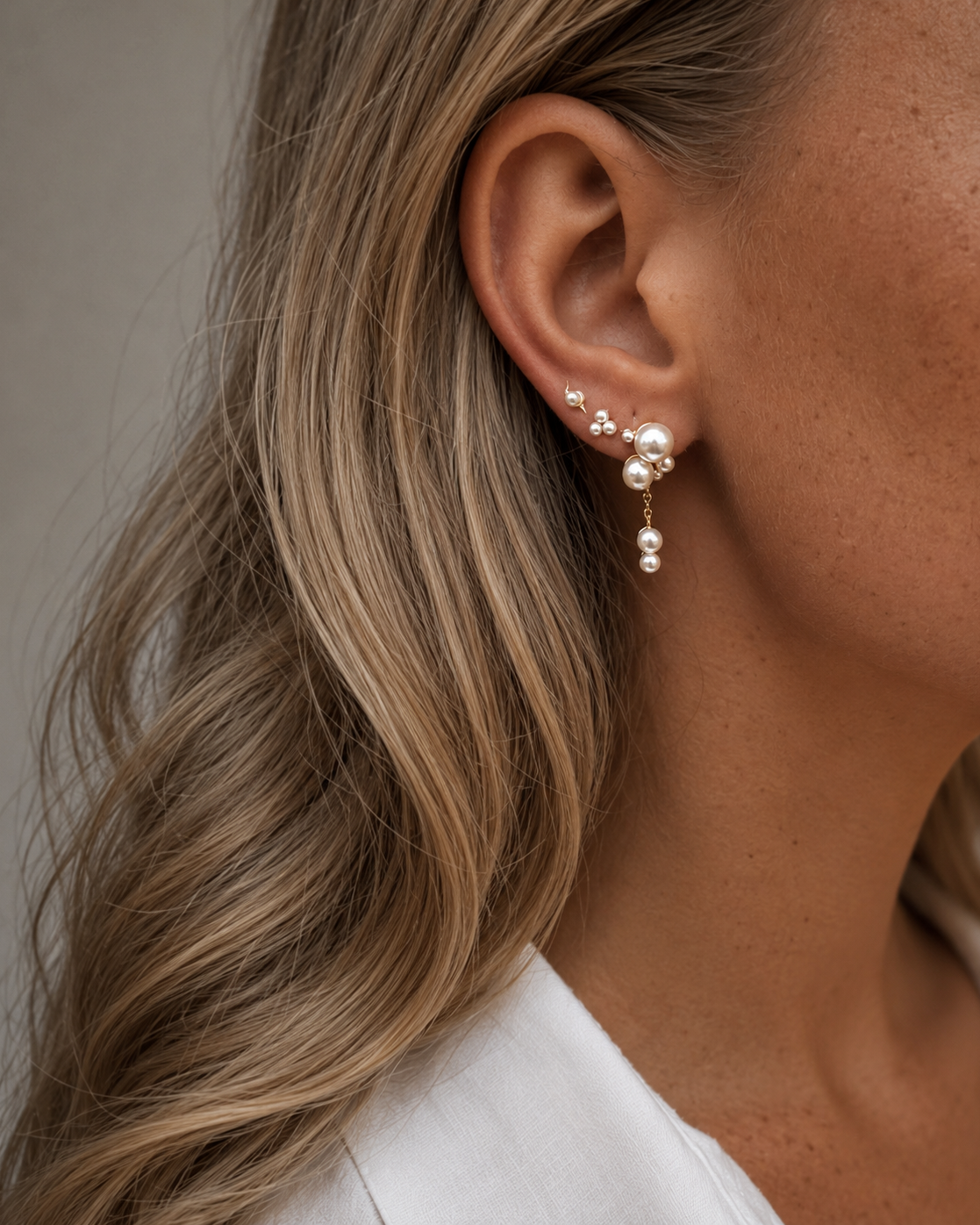 Tulia vergulde oorknopjes uit de Tidal Blossom-collectie
