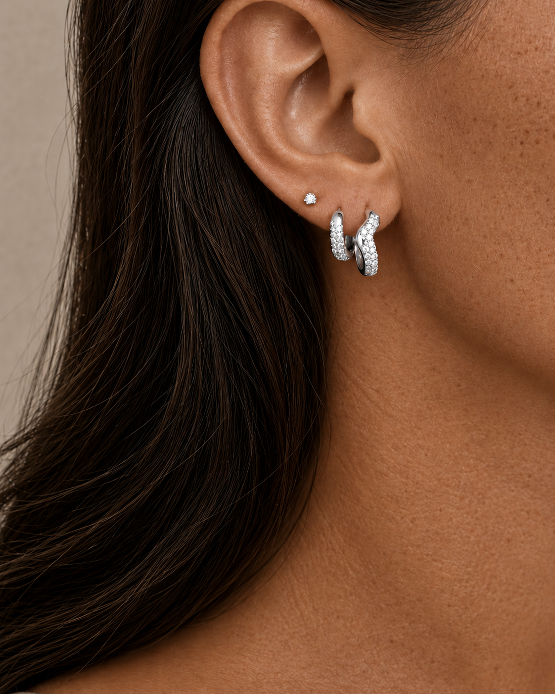 Vega Earrings aus Silber aus der Stargazing Collection mit kubischen Zirkonen